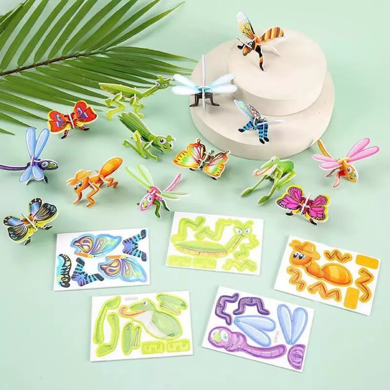 Tranh ghép hình 3D bằng giấy nhiều mẫu mã dễ thương - đồ chơi ghép hình cho bé