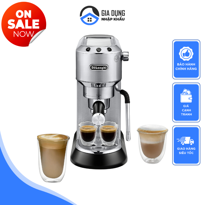 Máy Pha Cà Phê Bán Tự Động Delonghi EC885, Delonghi Coffee Maker, Máy Pha Café, Espresso, Cappuccino, Delonghi Coffee Machine, Nhập Khẩu Đức, Bảo Hành 12 Tháng