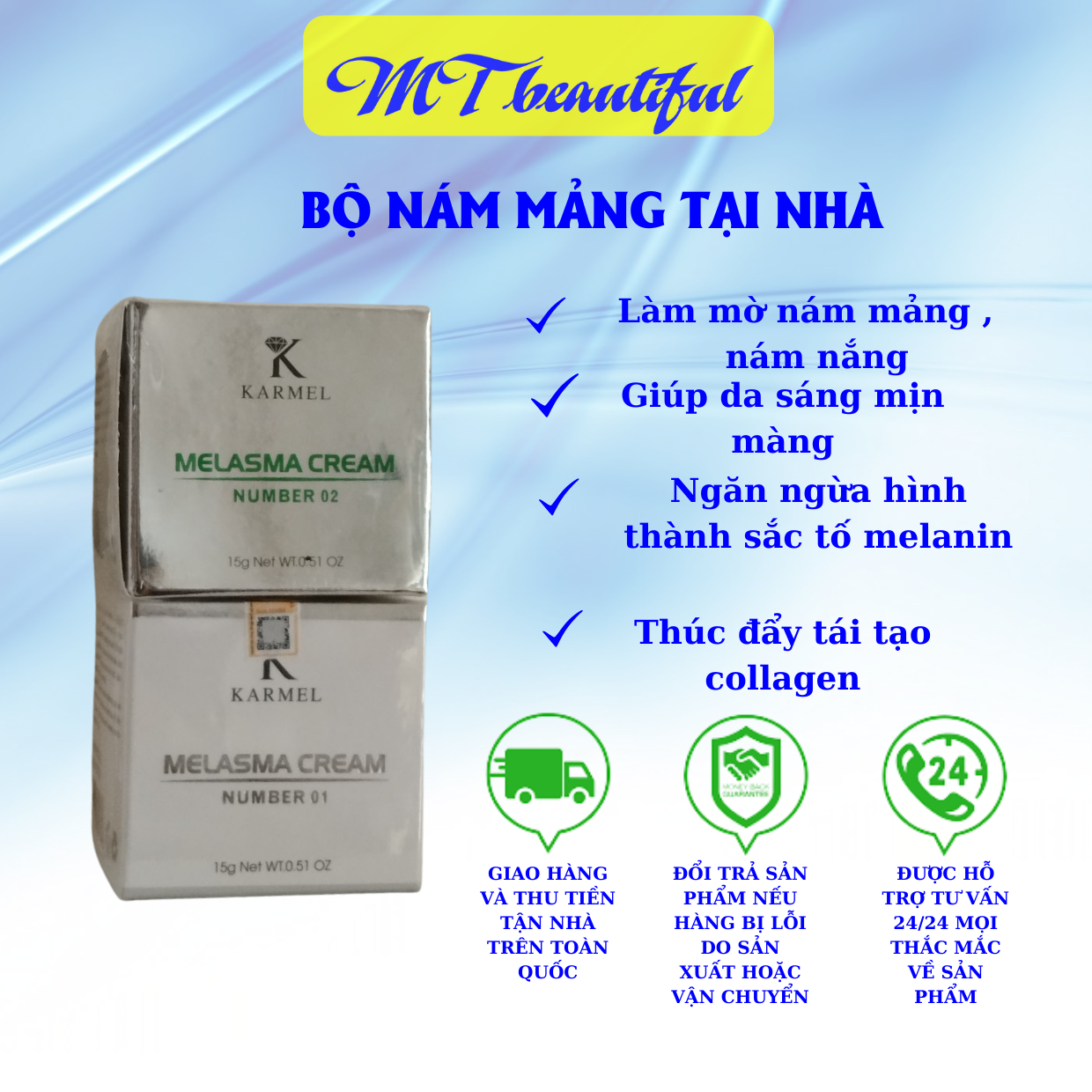 Bộ kem nám mảng ngày đêm KAMEL  chính hãng