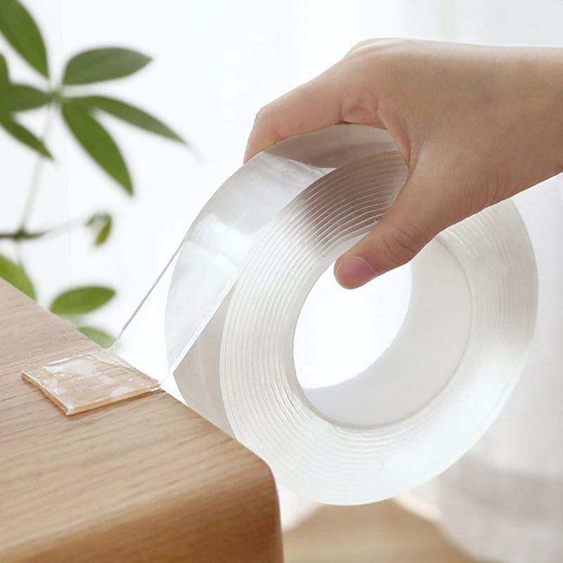 Băng dính nano dán 2 mặt trong suốt/ băng keo 2 mặt đa năng