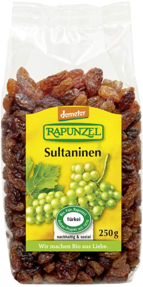 [Hoàn Tiền 15%][HSD 3.2023] Nho khô hữu cơ Rapunzel sultania 250gr