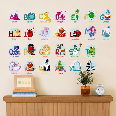 Decal Tranh Treo Tường Chữ Cái Tiếng Anh Cho Bé