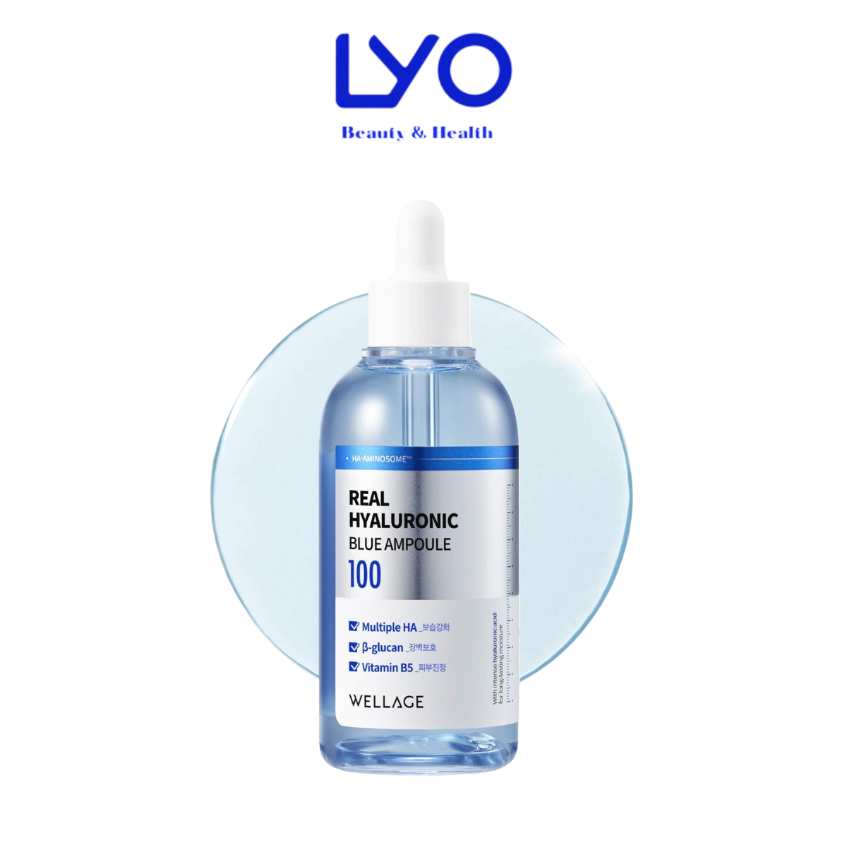 Tinh Chất Siêu Cấp Nước, Phục Hồi Da Căng Bóng Wellage Real Hyaluronic Blue Ampoule 75ml.