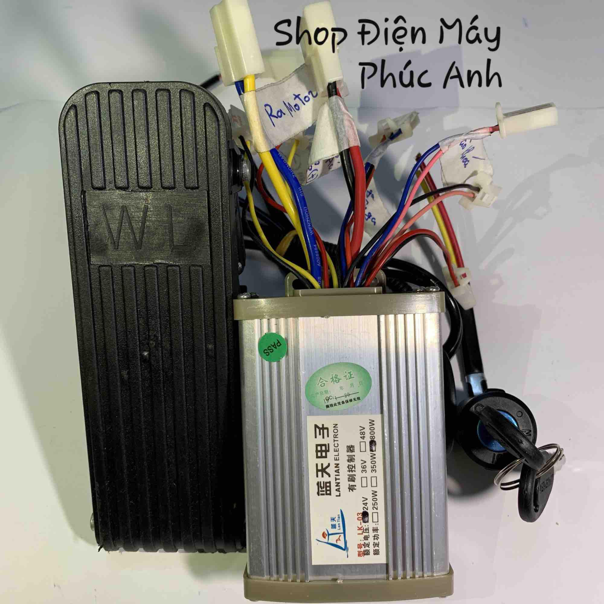 Bộ Điều Khiển Tốc Độ Motor DC 24v 800w kèm chân ga