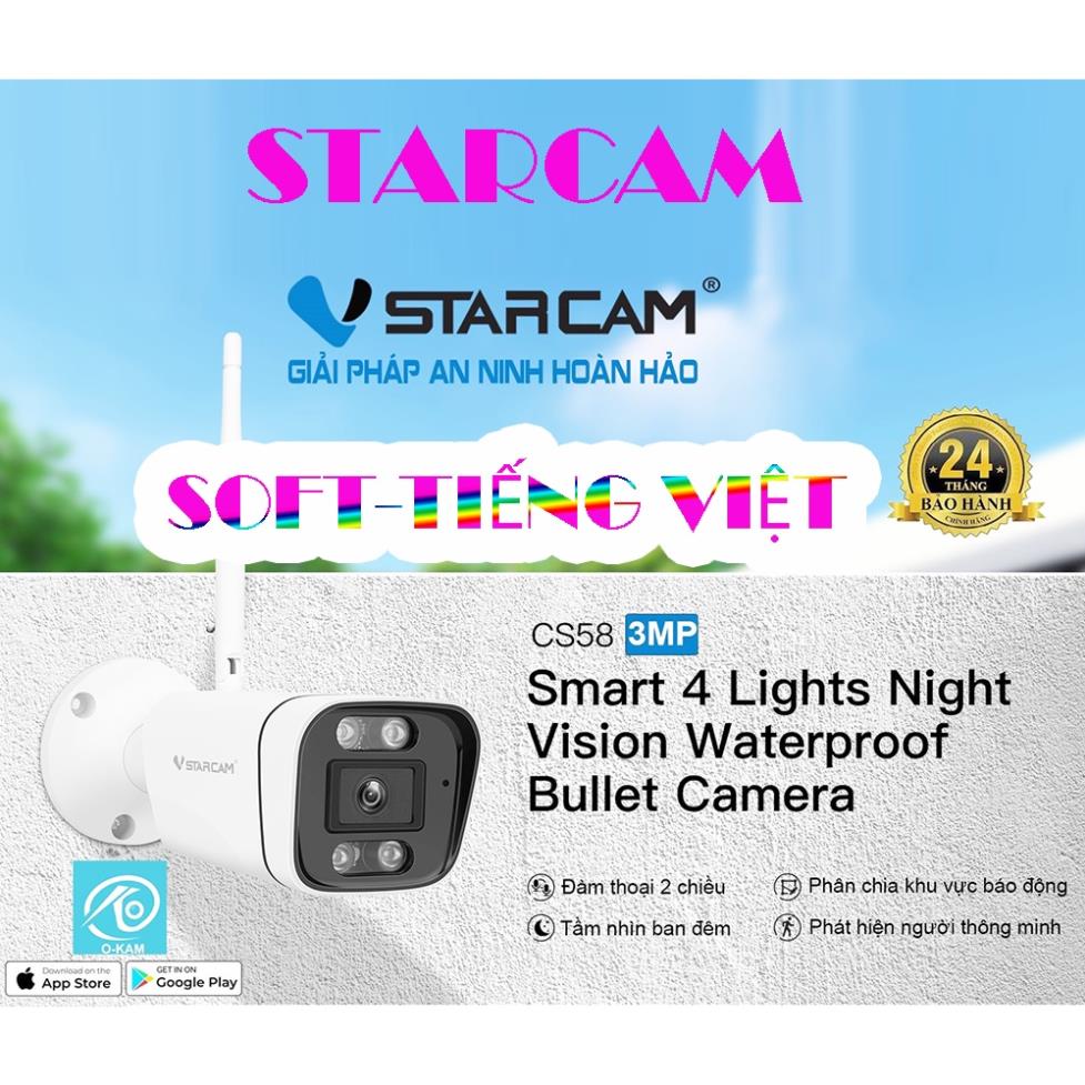 Camera Ip Wifi Starcam Cs58 3mp Chính Hãng