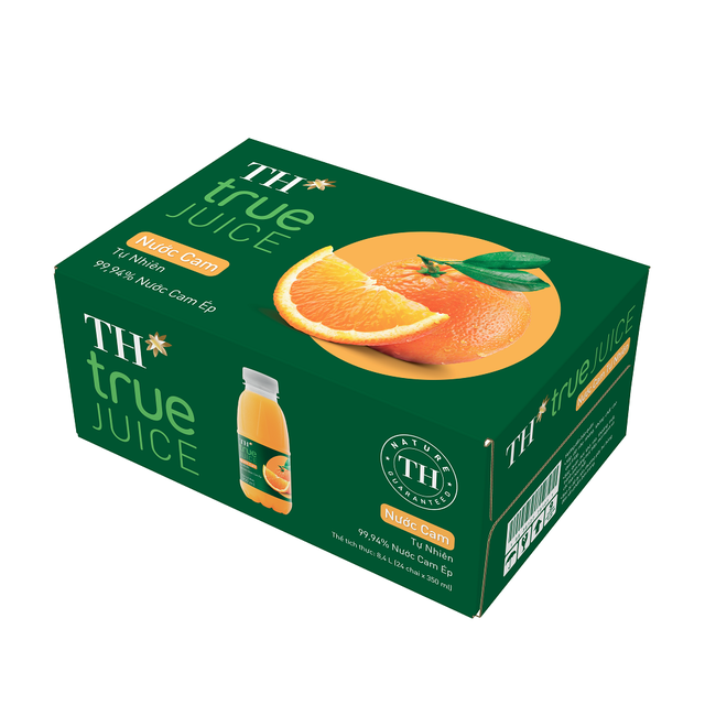 [HCM]Thùng Nước cam tự nhiên (9994% Nước cam ép) – TH TRUE JUICE- Thùng 24 chai 350ml