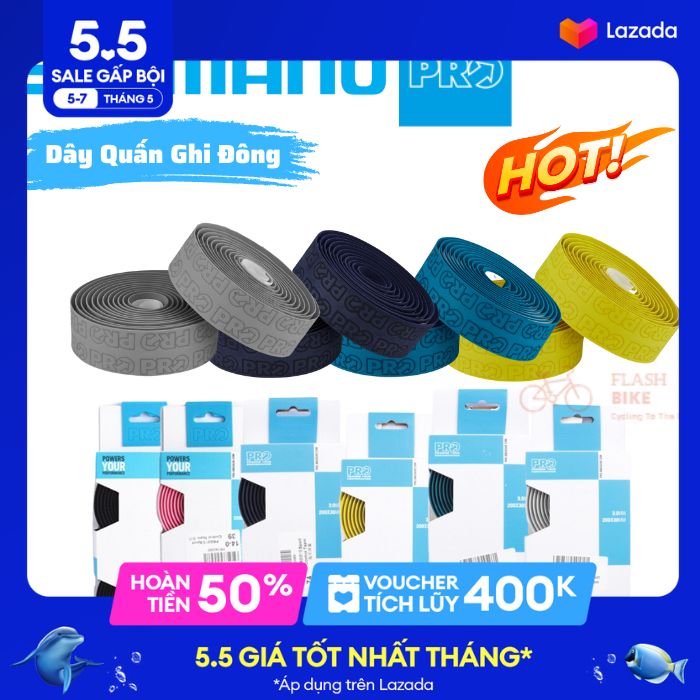 Shimano pro dây quấn ghi đông xe đạp sport control team chất liệu eva chống trơn trượt 200x30 mm chính hãng dành cho road bike