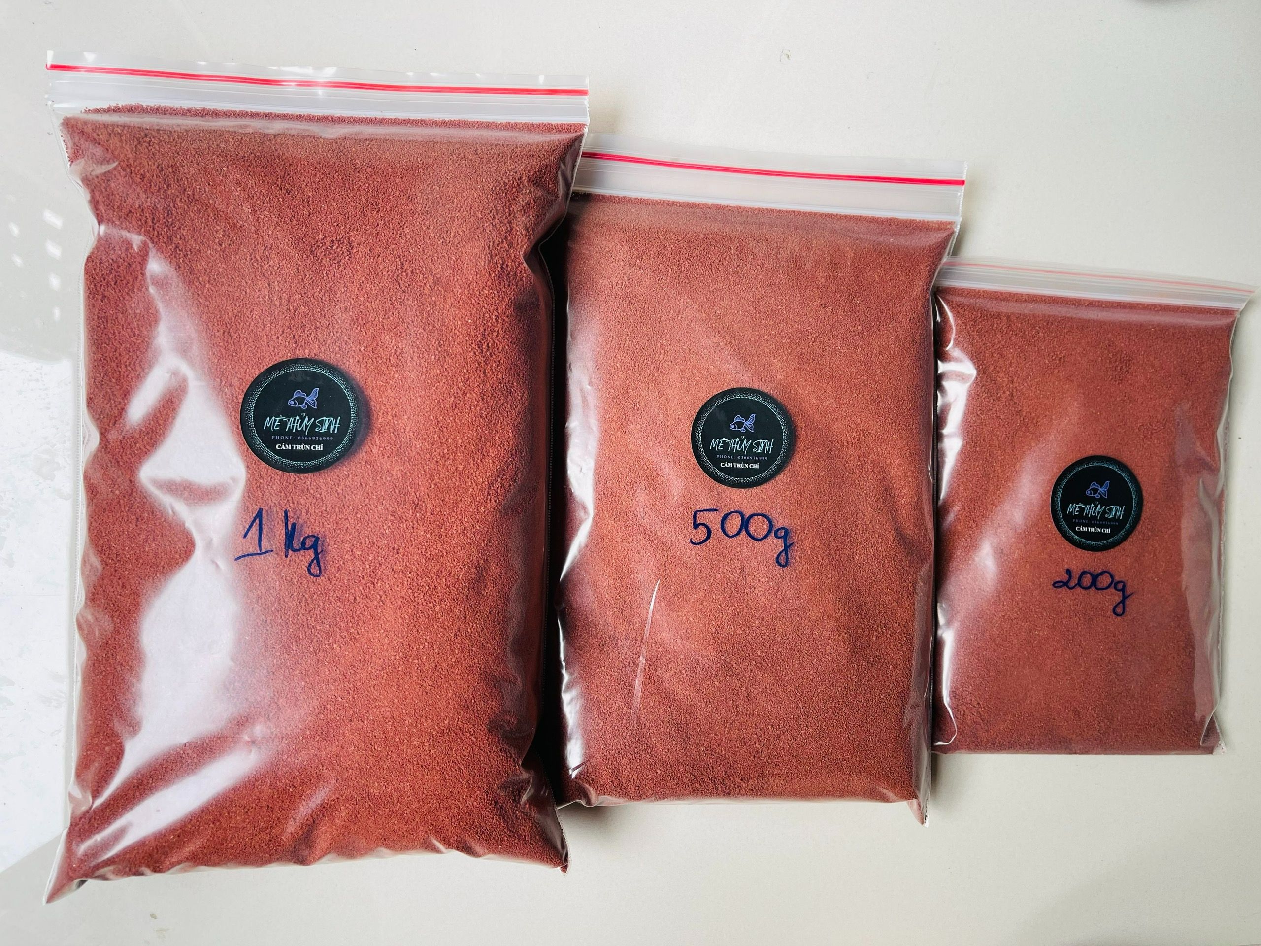 [Sỉ 200g - 500g - 1Kg] Cám Trùn Chỉ - Thức ăn tươi sấy khô, giàu dinh dưỡng cho cá bảy màu, cá betta, cá vàng, guppy,...