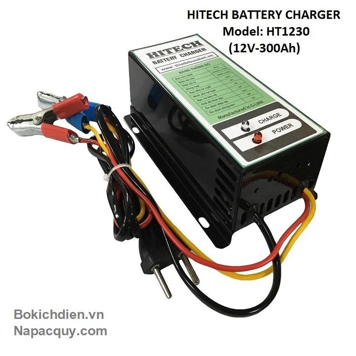Sạc ắc quy tự động 3 chế độ HITECH HT-1230 , 12V-300Ah