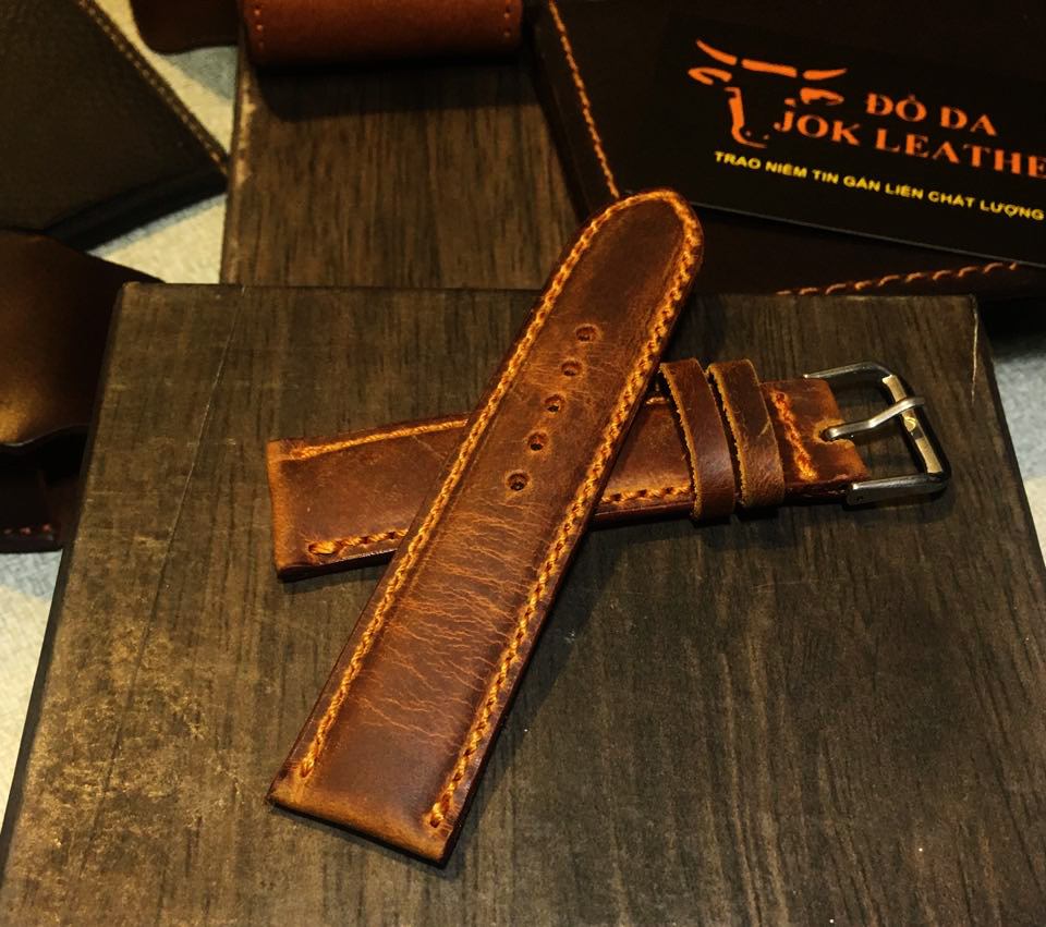 Dây đồng hồ da bò sáp