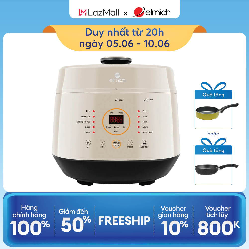 Nồi cơm áp suất đa năng cao cấp elmich pce-1806