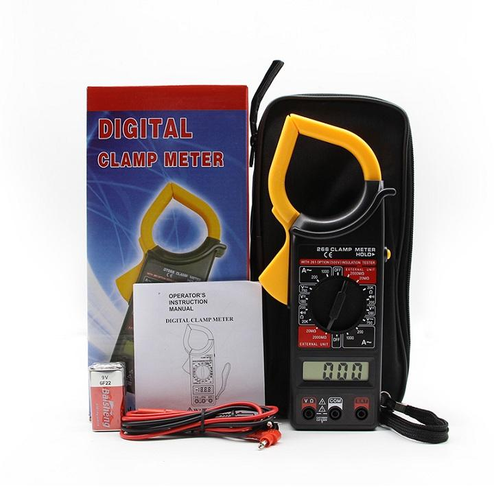 Ampe kìm vạn năng dt266 loại tốt + tặng kèm pin