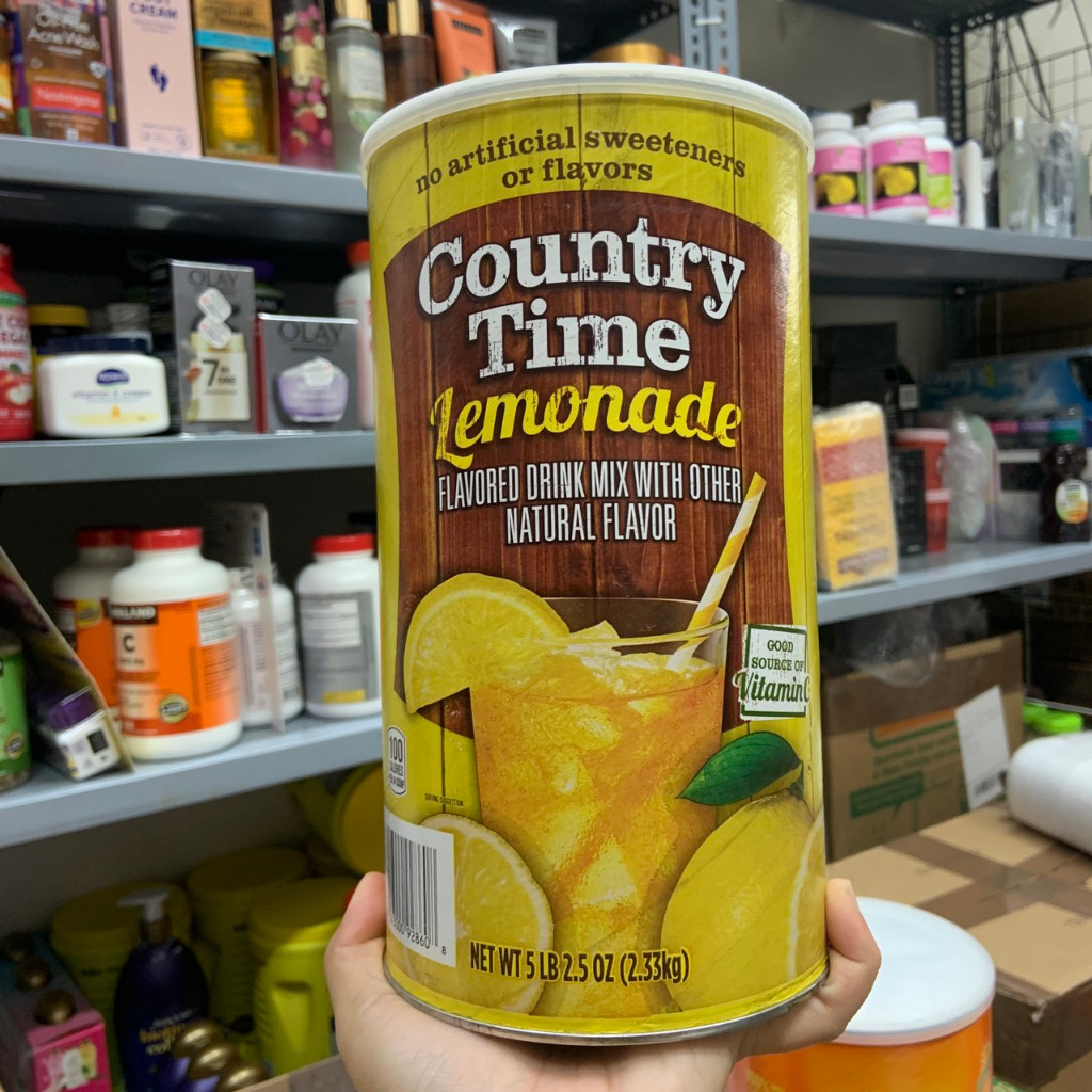 Bột pha nước chanh date 2025 bổ sung vitamin C Country Time Lemonade 2,33kg
