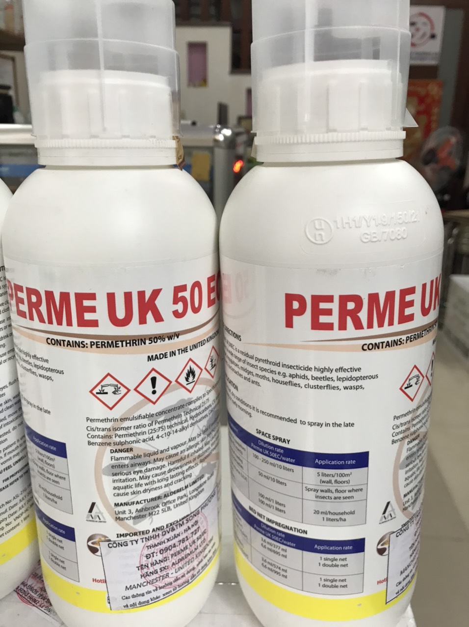 Thuốc trừ muỗi, diệt muỗi, đuổi muỗi PERME UK, được Bộ Y Tế cấp chứng nhận, nhập khẩu nguyên chai từ Anh Quốc