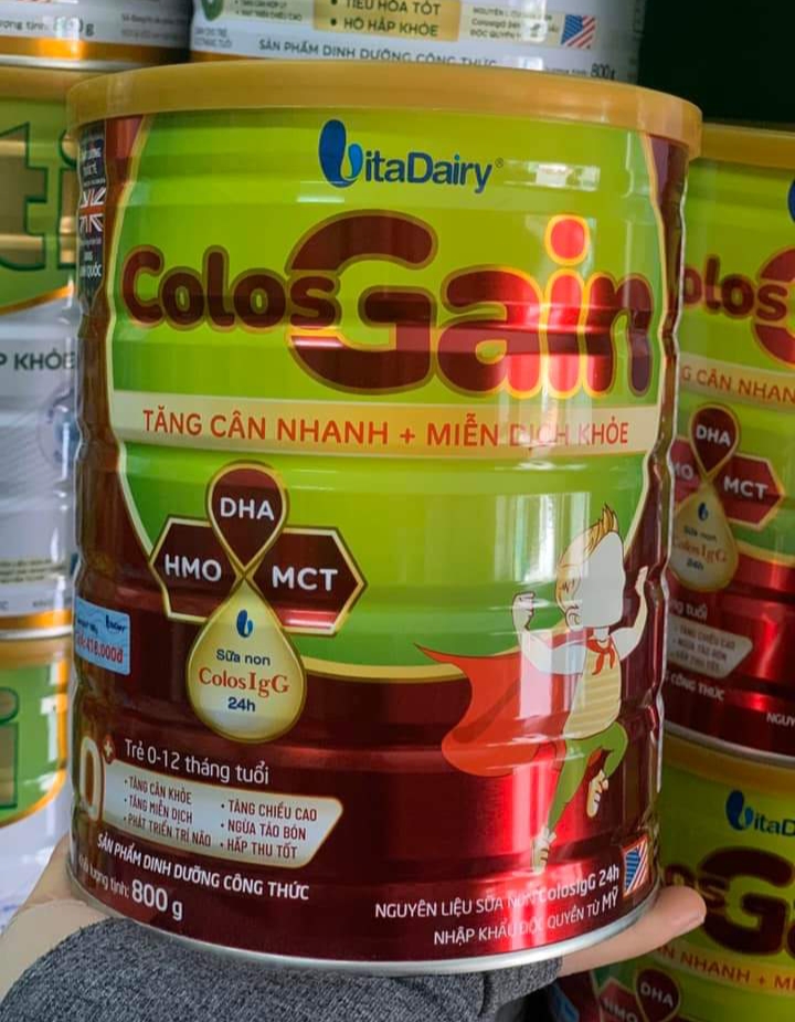 Sữa bột colos gain 0+ 800gr