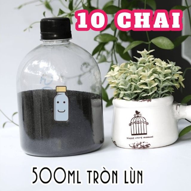 10 chai 500ml tròn lùn