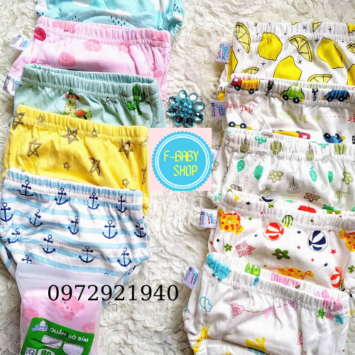 10 Quần bỏ bỉm vải cotton 6 lớp thoáng mát cho Bé trai hiệu Goodmama