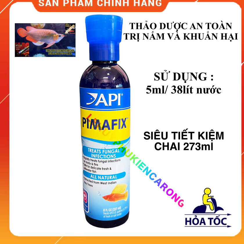 Pimafix 118ml 237ml 473ml chai nguyên kháng khuẩn vết thương cho cá tép an toàn hàng usa