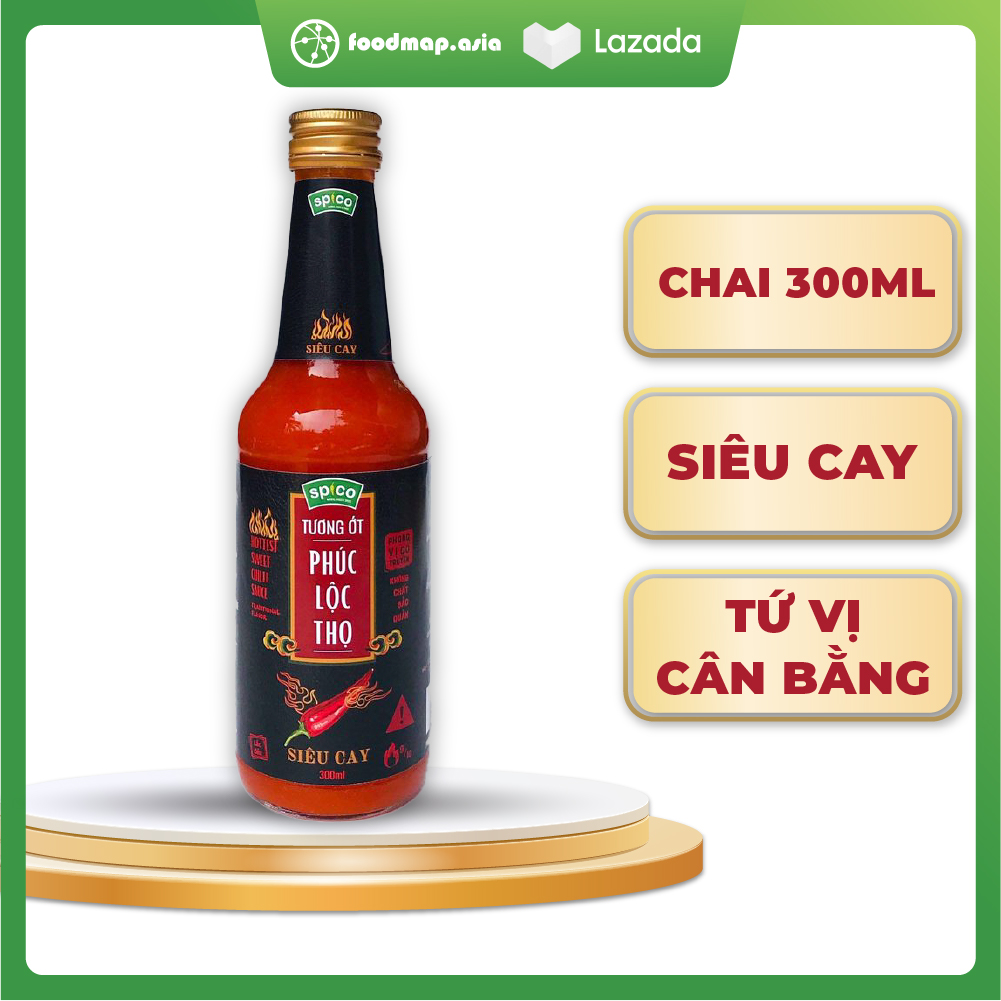 Tương Ớt Sạch Phúc Lộc Thọ Spicy Country Vị Siêu Cay - Chai 300ml - Foodmap