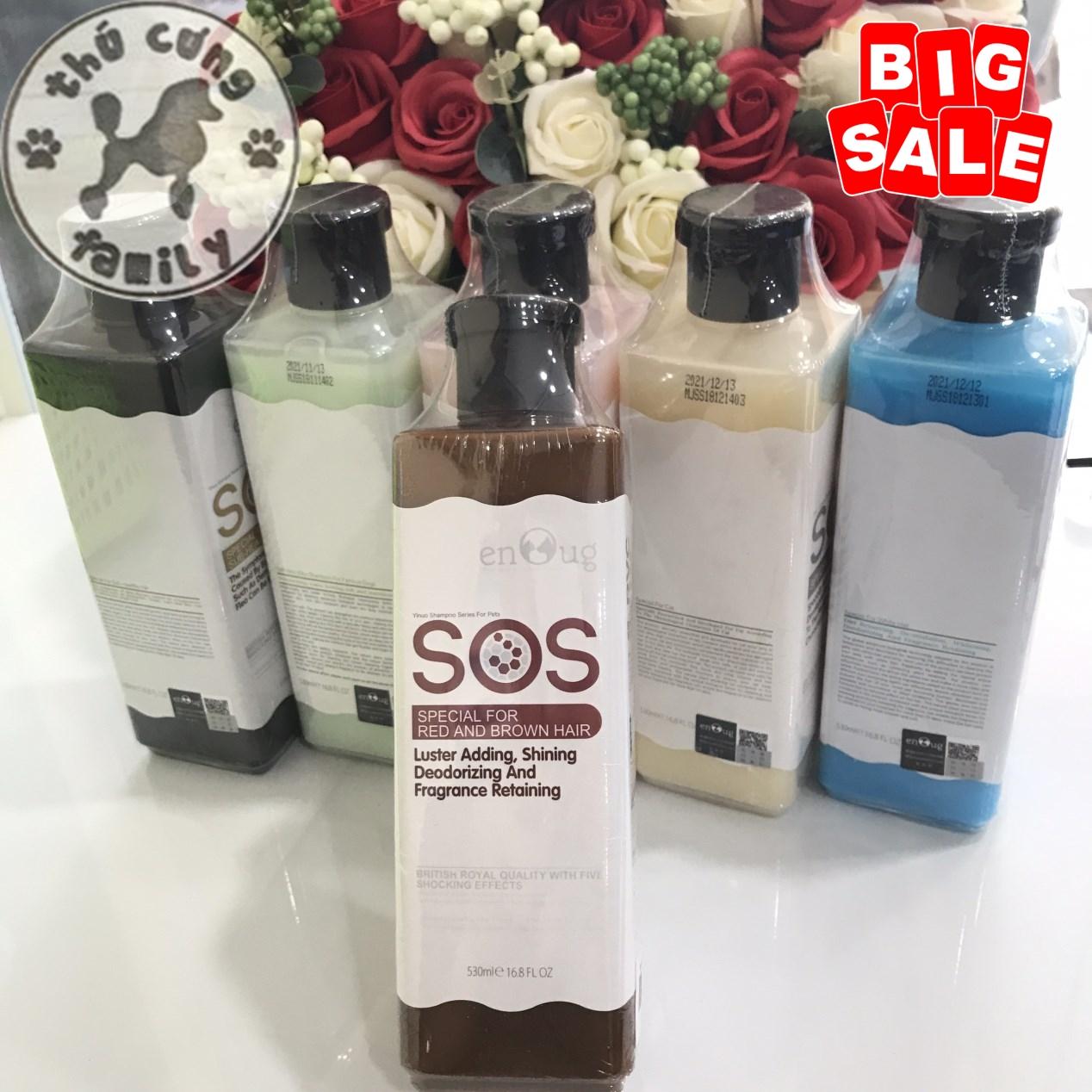 Sữa tắm SOS Nâu Đục - sữa tắm màu lông nâu đỏ cho CHÓ MÈO - 530ml - Family Pets