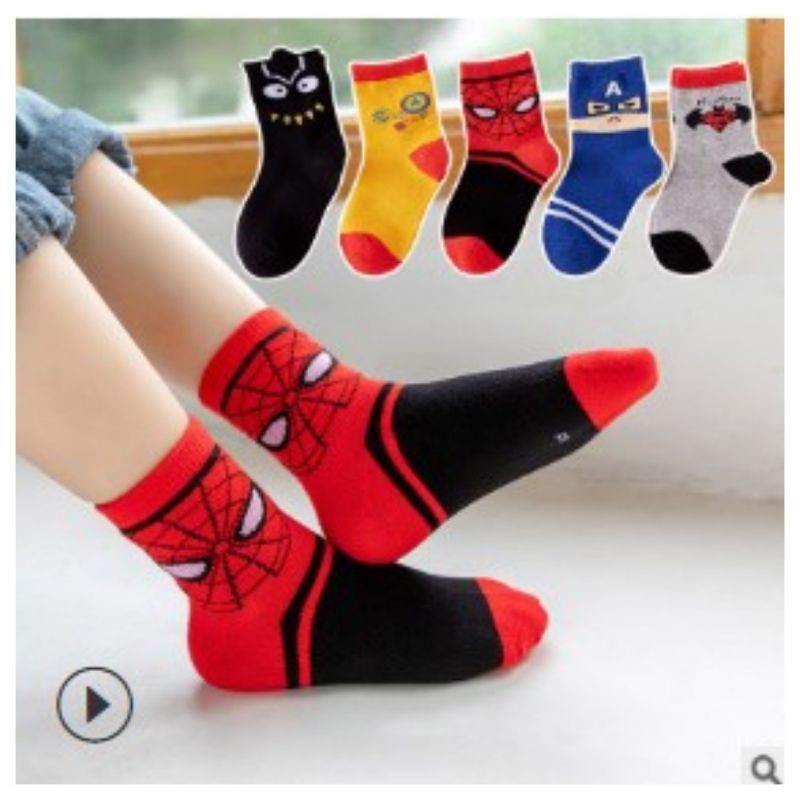 Combo 10 đôi tất siêu nhân nhện cho bé từ 1 đến 12 tuổi