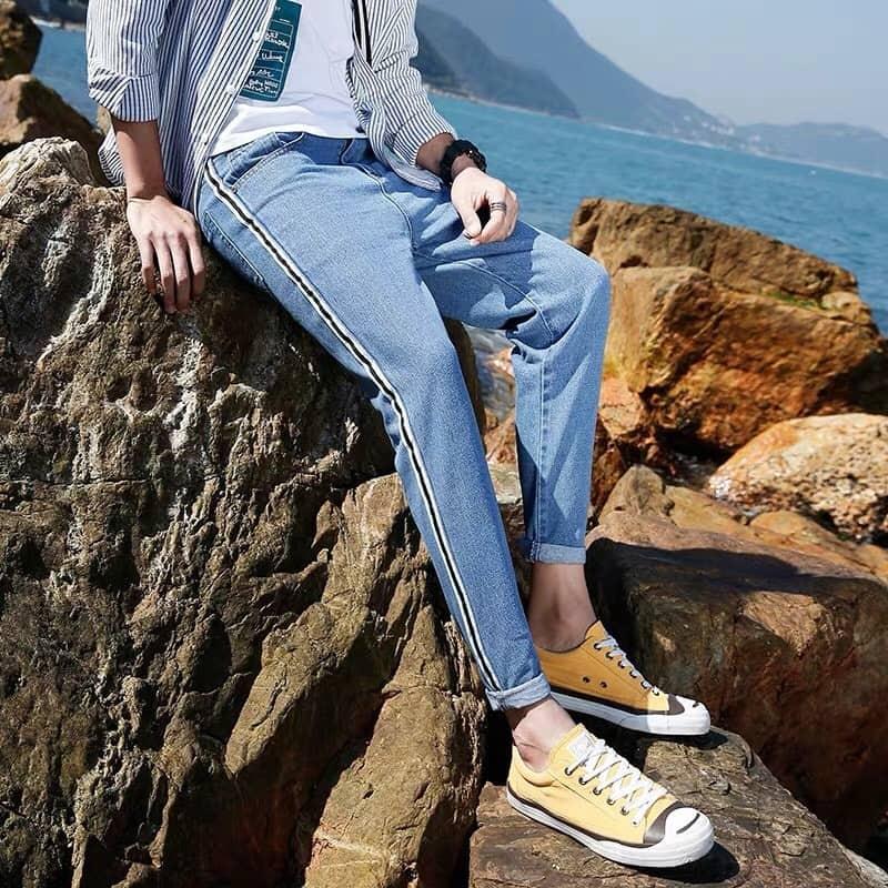 Quần baggy nam nữ sọc phong cách