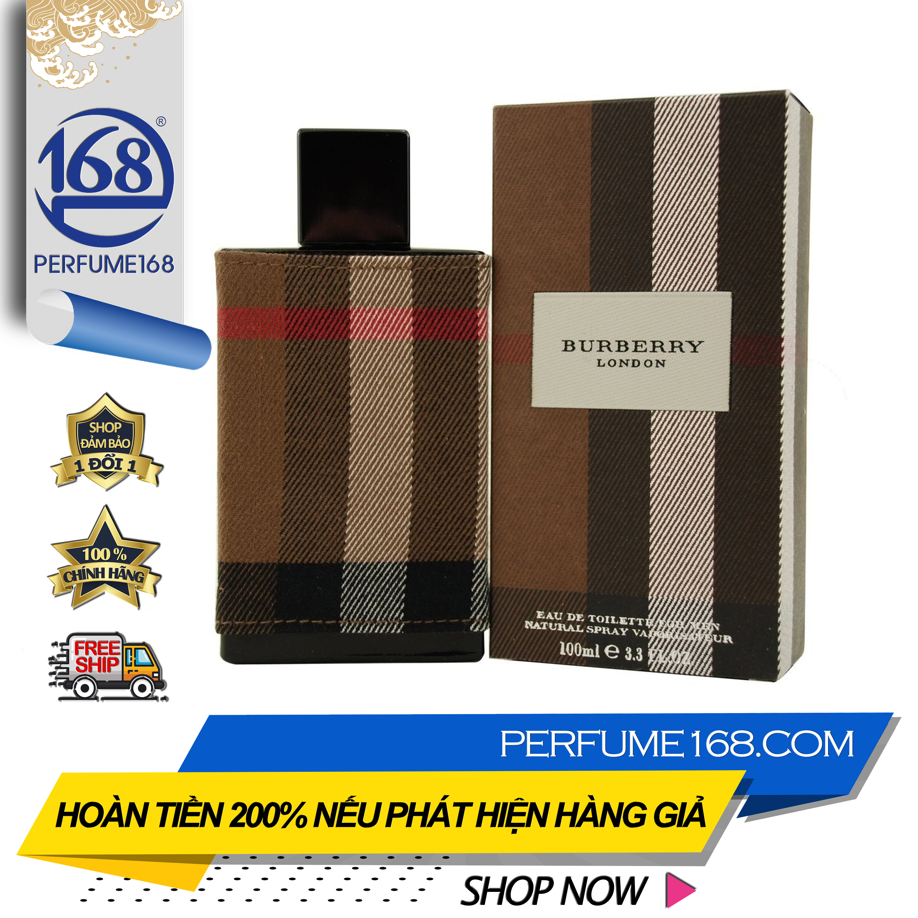 [HCM]Nước hoa nam nước hoa cao cấp Burberry London Men EDT 100ml