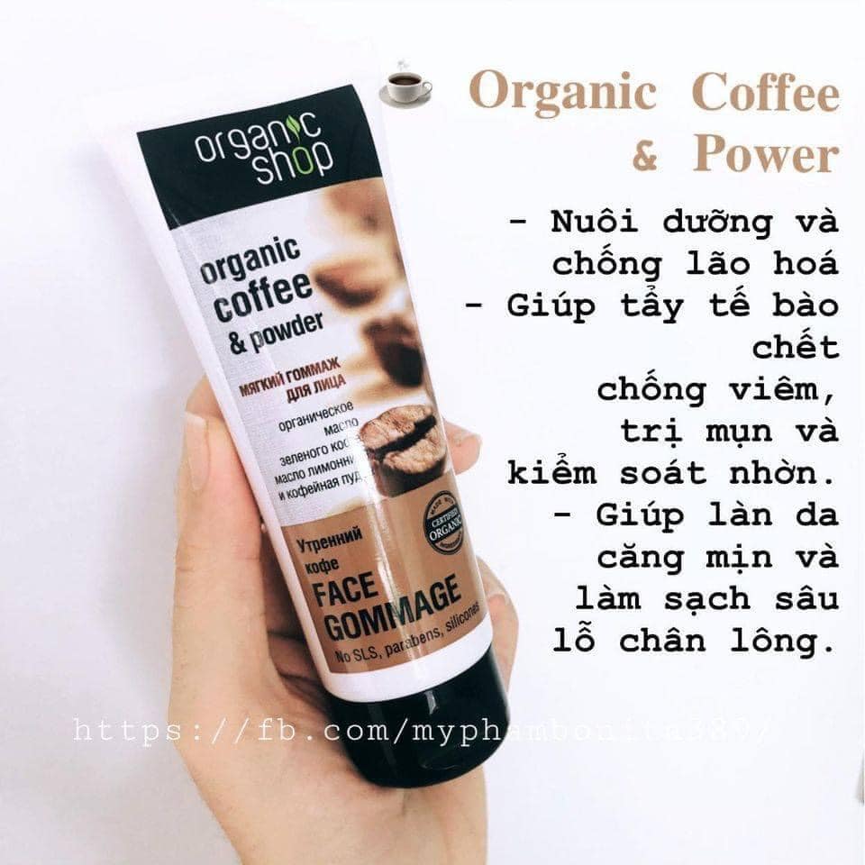 Tẩy tế bào chết MẶT Organic Nga