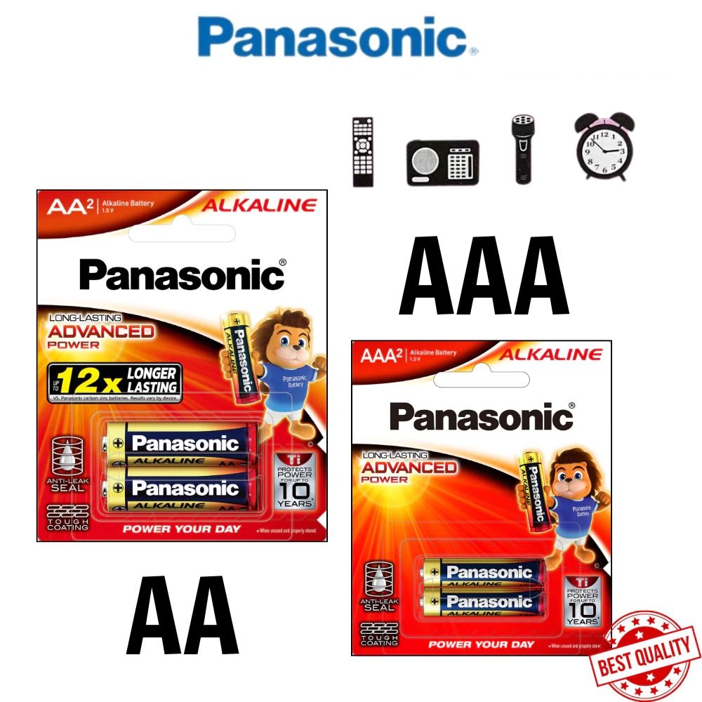 [Hàng chính hãng] Vỉ 2 Viên Pin Panasonic AA / Pin AAA Super Alkaline 1,5V pin điều khiển pin tiểu pin đũa