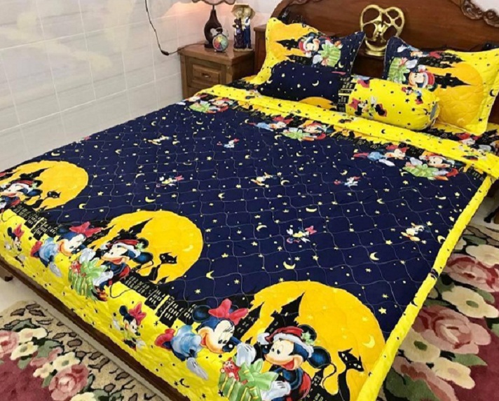 Set bộ 5 món chăn hè ga gối - 2 áo gối - đủ size mẫu mới