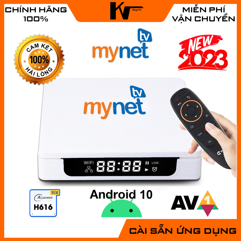Android TV Box MyTV Net1, Model 2022, Rom ATV10, Có cổng quang, Tìm kiếm bằng giọng nói