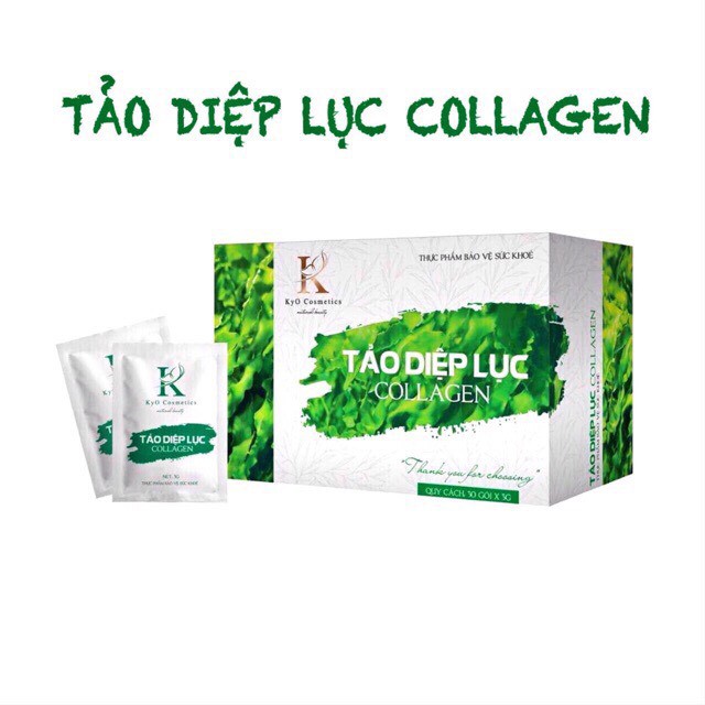Tảo Diệp Lục Collagen KYO đẹp da cân bằng nội tiết tố mờ nám tàn nhang
