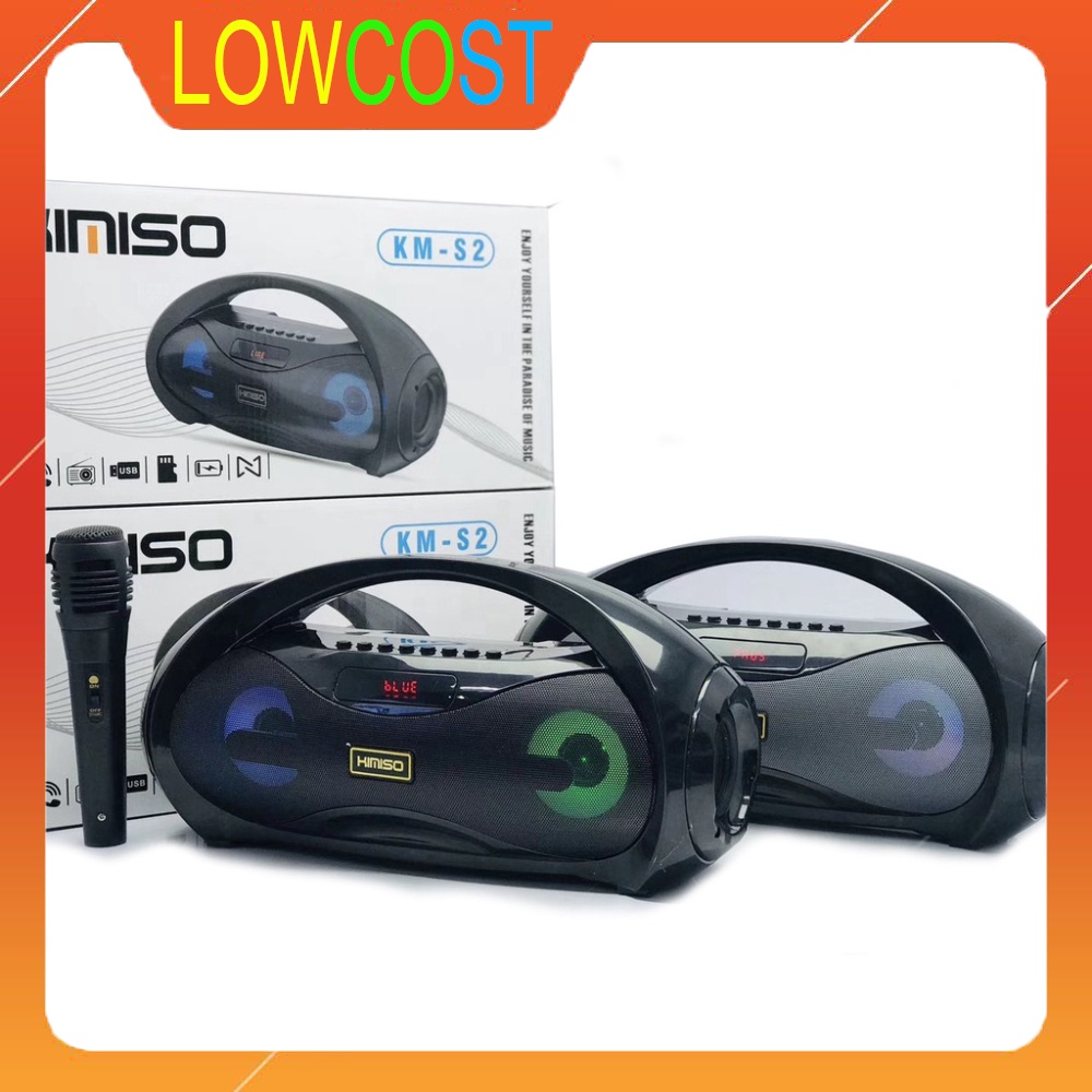 Loa bluetooth, loa karaoke không dây chính hãng Kimiso S2 tặng míc hát karaoke
