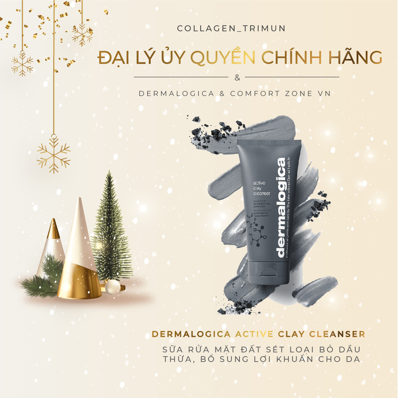 Collagen_trimun - Dermalogica Active Clay Cleanser - Sữa rửa mặt đất sét lợi khuẩn cho da dầu 150mL