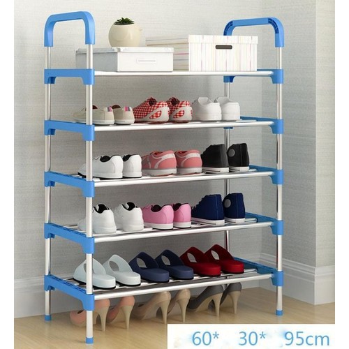 Kệ để giày dép khung inox 5 tầng tiện dụng