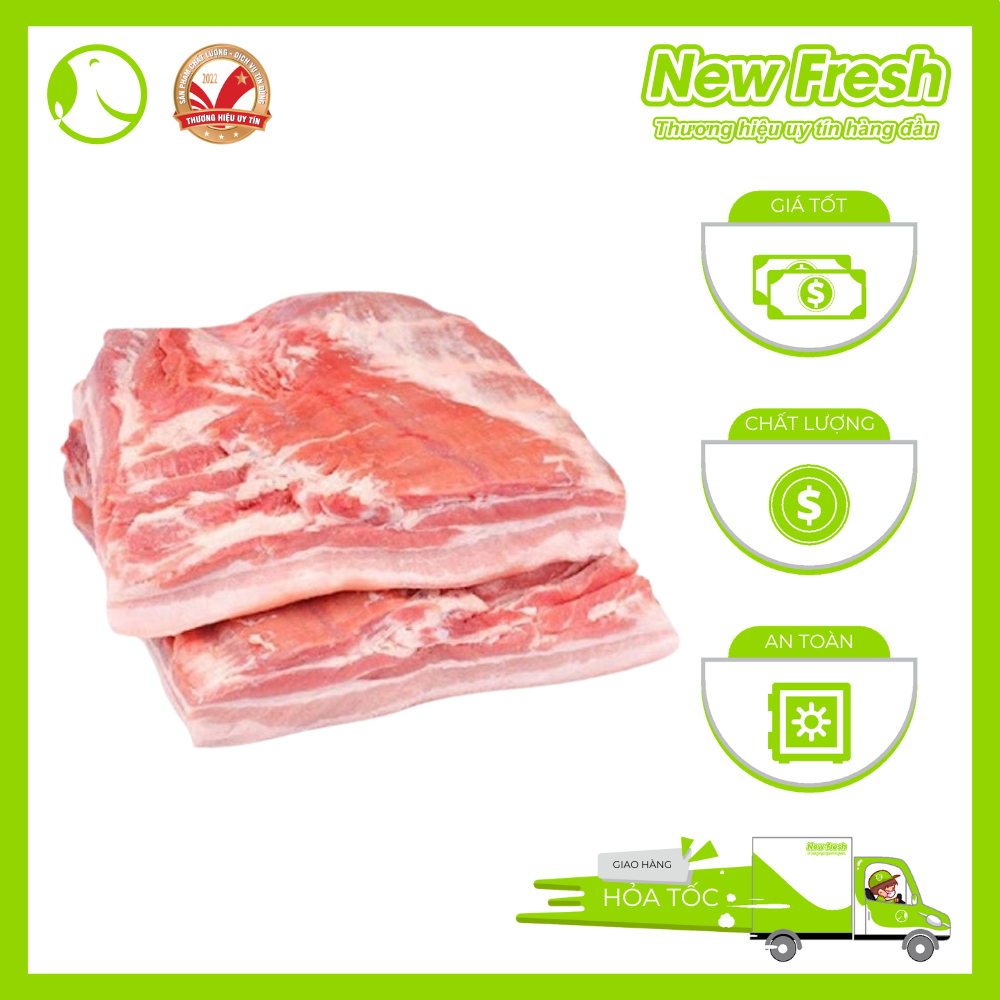 [HỎA TỐC HCM] Ba chỉ heo rút sườn nguyên tảng - Túi 1 Kg