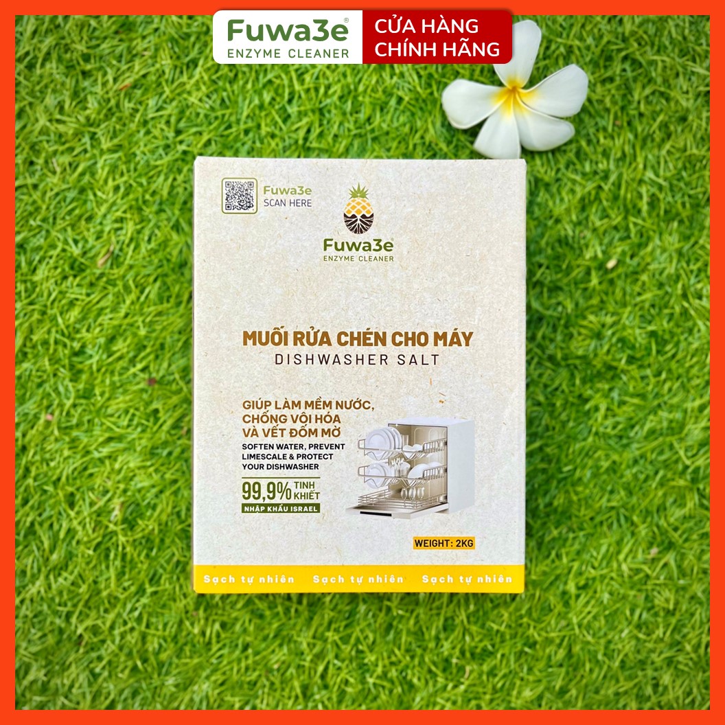 Muối rửa chén cho máy Fuwa3e 2kg nhập khẩu Israel - bảo vệ máy, làm mềm nước cứng