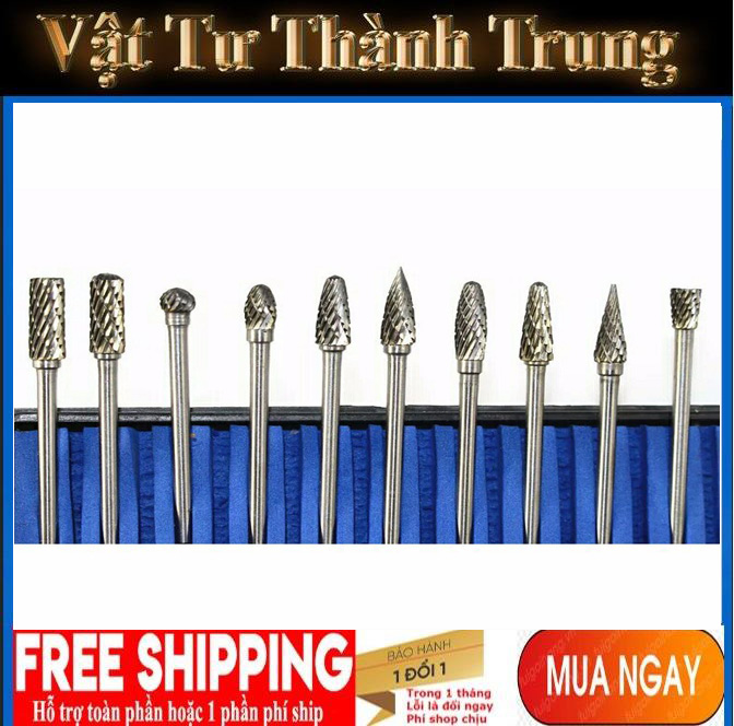 Bộ 10 mũi mài , khắc vonfram cho Diy