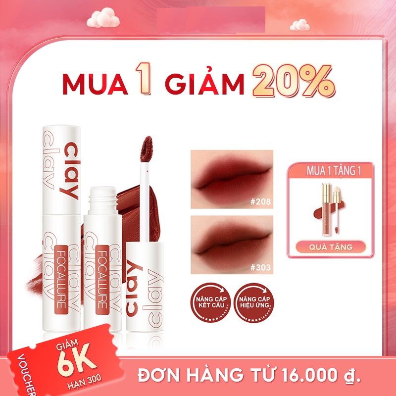 Son Kem Bùn Mềm Mượt Nhung Lì Dưỡng Ẩm Mềm Môi 2.5g FOCALLURE