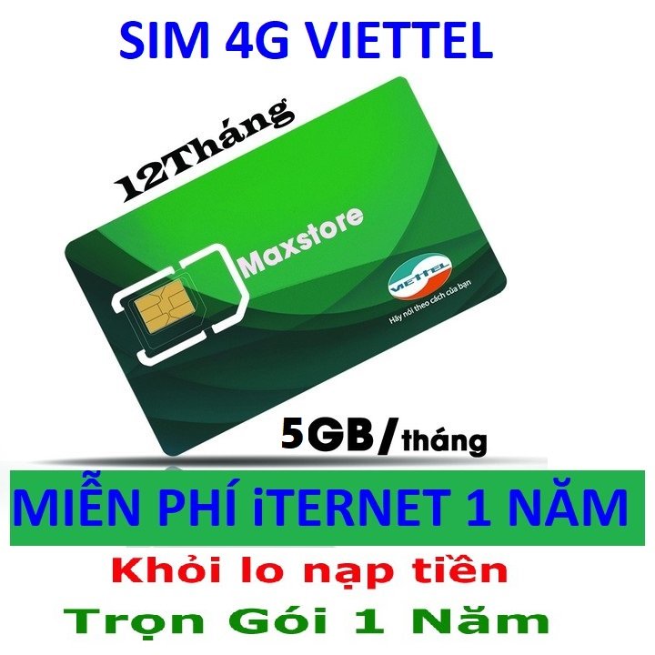 [ HÀNG BÁN CHẠY ] SIM 3G 4G VIETTEL TRỌN GÓI MIỄN PHÍ 1 NĂM 60G/12 THÁNG GÓI D500 VÀO MẠNG TỐC ĐỘ CHUẨN 4G