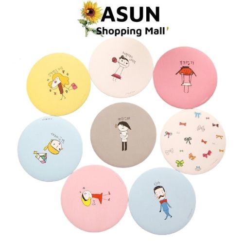 Gương mini cầm tay happy smile họa tiết dễ thương - giao họa tiết ngẫu nhiên