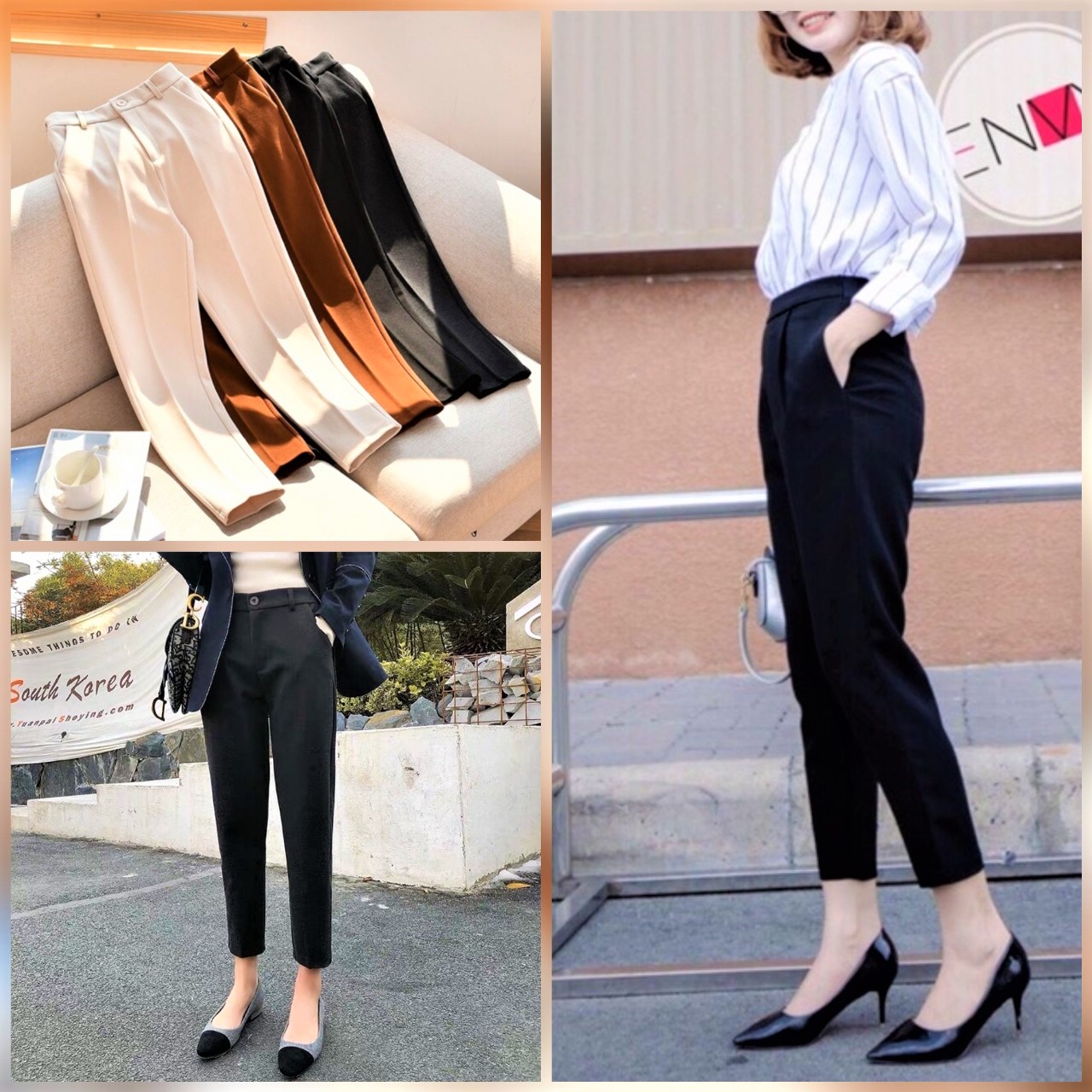 QUẦN TÂY NỮ VẢI TUYẾT KHÔNG NHĂN MẪU MỚI LOẠI ĐẸP , QUẦN ÂU CÔNG SỞ NỮ , QUẦN ÂU NỮ , QUẦN NỮ ĐEN