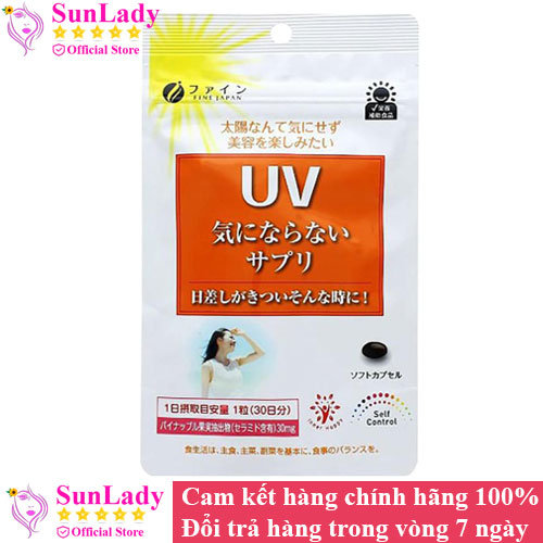 Viên Uống Chống Nắng UV Fine Japan Nhật Bản túi 30 viên