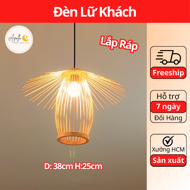 Xưởng HCM Đèn Mây Tre Thả Trần Mẫu Lữ Khách Dùng Để Decor Spa Nhà Hàng Quán Ăn Cafe Homestay.
