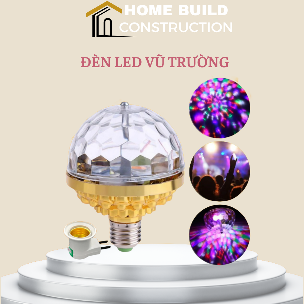 Đèn led vũ trường, đèn laser 7 màu, vũ trường, bar, sân khấu, dân bay + tặng kèm đuôi cắm công tắc