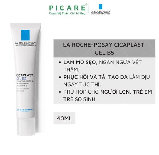 [GIẢM 20K ĐƠN 399K] Kem Dưỡng Dạng Gel Phục Hồi Mờ Sẹo La Roche Posay Cicaplast Gel B5 40ml