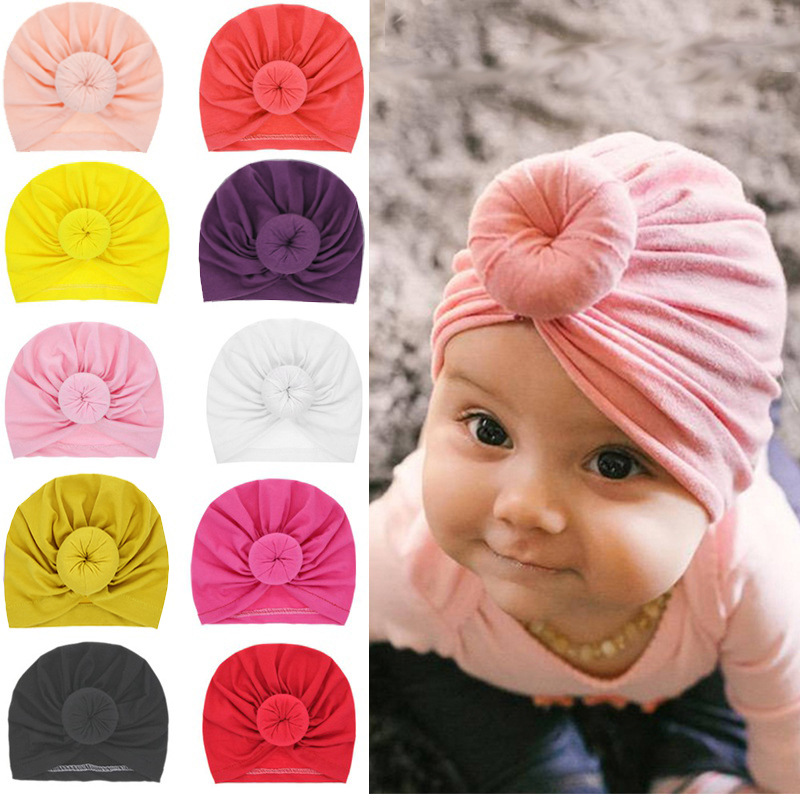 Mũ turban cục tròn siêu yêu cho bé(0-12 tháng)