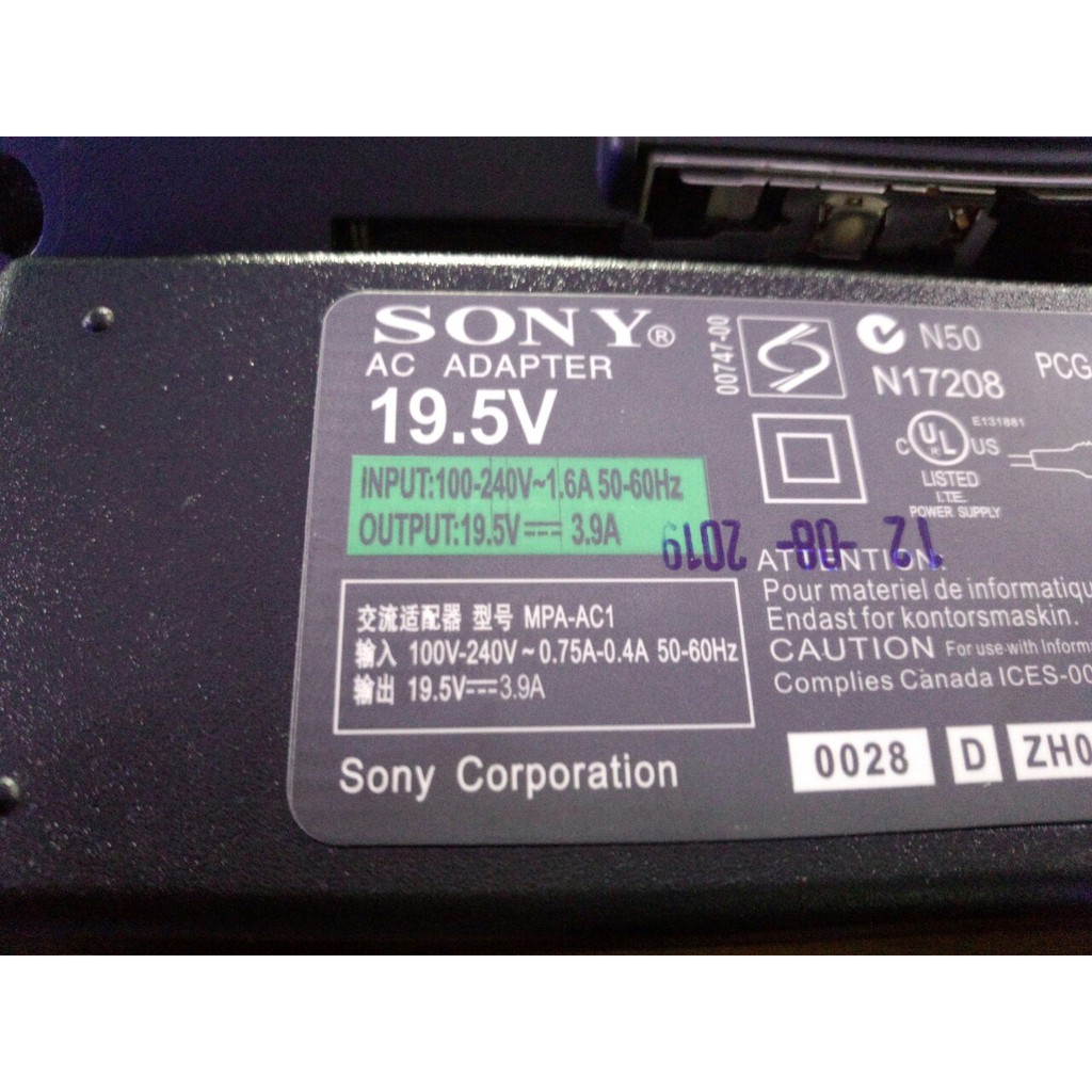 SẠC LAPTOP SONY VAIO 19.5V - 3.9A