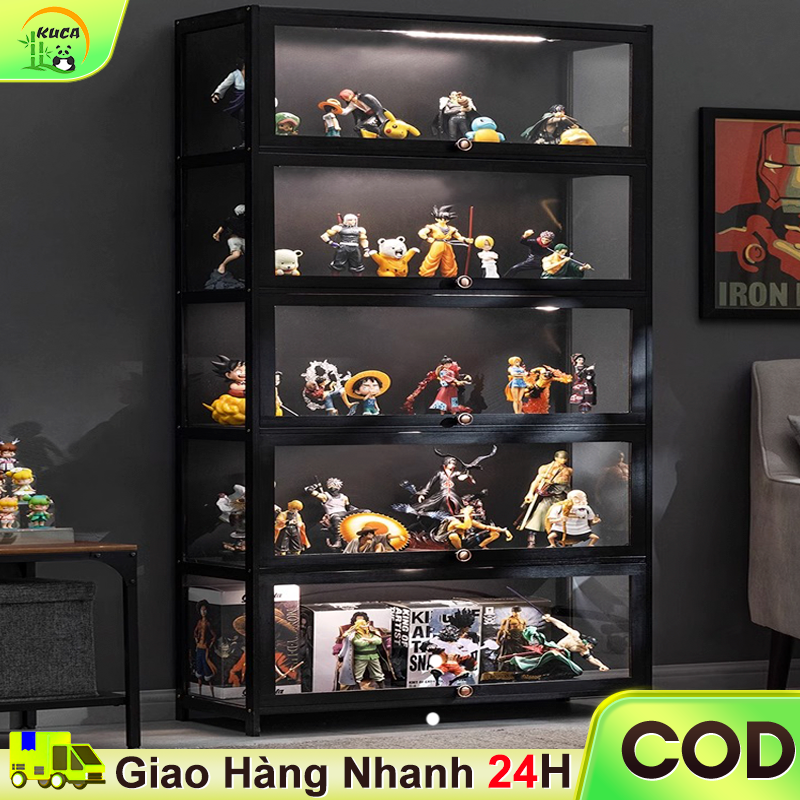 KUKATủ trưng bày LEGO Giá trưng bày acrylic Tủ lưu trữ gia đình Giá lưu trữ bằng kính trong suốt Tủ trưng bày thủ công Hộp trưng bày trong suốt