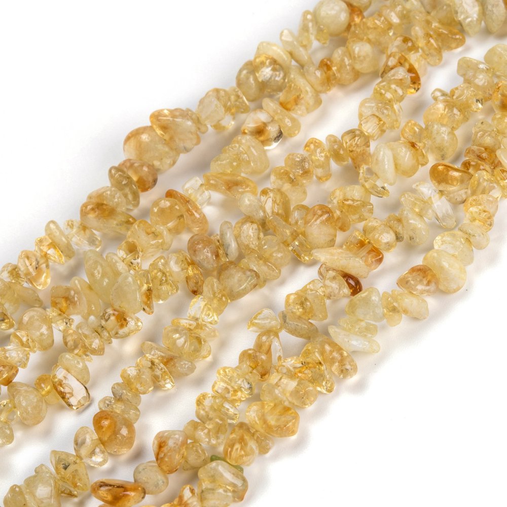 2Strand Natural Citrine Beads Strands Chip 3 16x3 8mm Hole 0.7mm 32.28 82cm